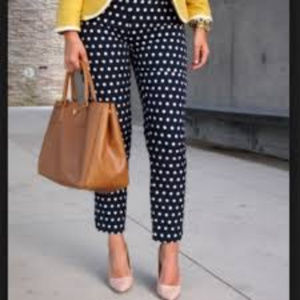 Banana Republic Cropped Polka Dot Pants, size OP